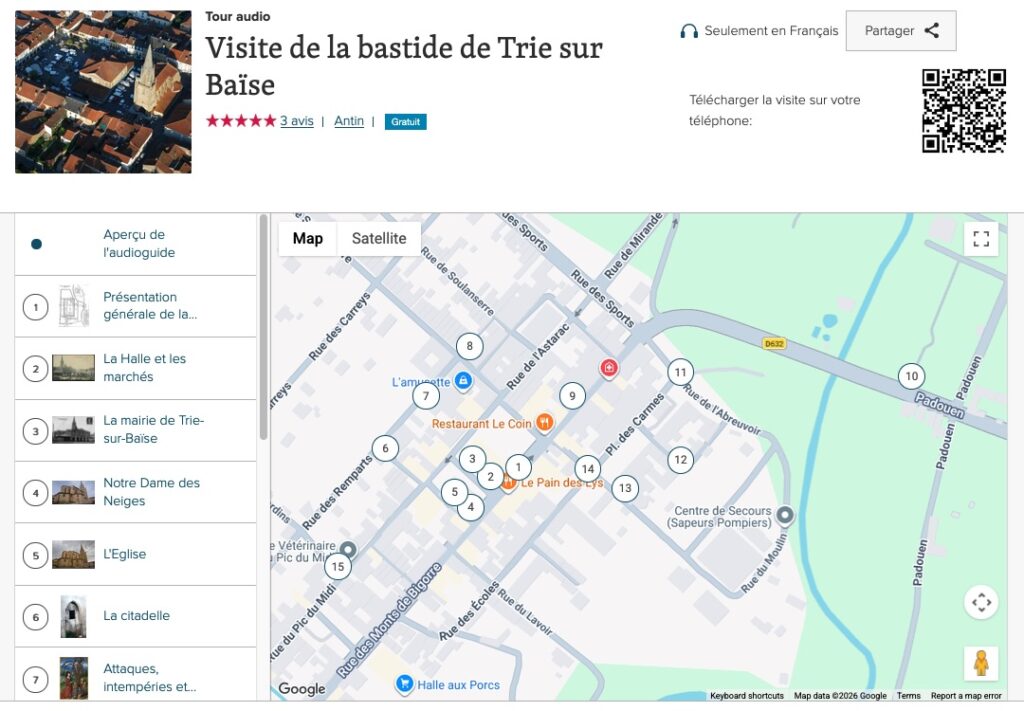 Visite de la bastide de Trie-sur-Baïse